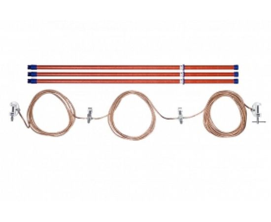 Переносное заземление Антиток для ВЛ до 10 кВ ЗПЛ-10-3 Д 50 кв мм 3 штанги 323574 