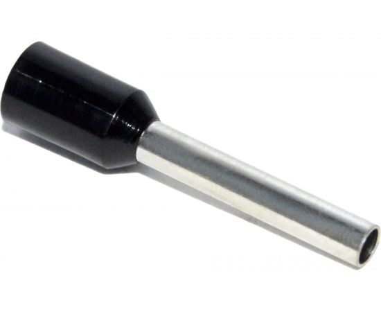 Штыревой втулочный изолированный наконечник KLR KTE 1.5-12V 1,5мм2/L=12мм/Чёрный 101512V 