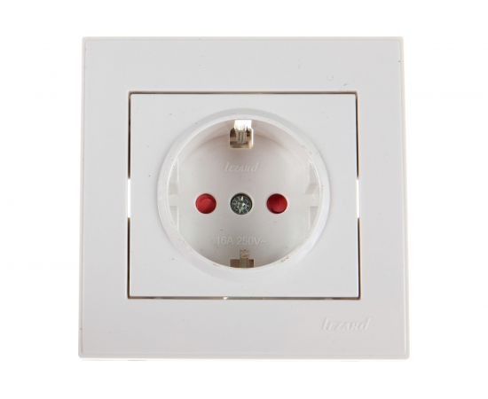 Розетка LEZARD RAIN с защитой от детей керамика белый 703-0202-124 – изображение 2