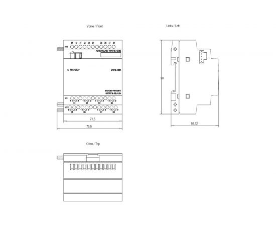 Модуль расширения Siemens LOGO! DM16 230R 230В, 8DI 8DO 6ED10551FB100BA2 – изображение 2