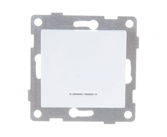 Выключатель GUSI ELECTRIC Bravo 1 клавиша, индикатор, СУ, 10А, 250В, белый С10В18-001 – изображение 2