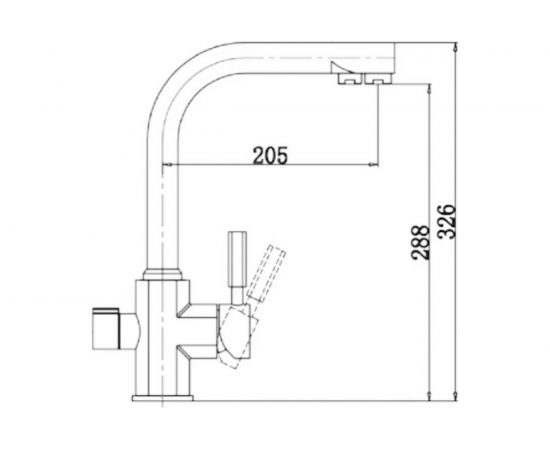 Смеситель для кухни под фильтр KAISER Decor O35 черный-мрамор 40144-2 – изображение 2