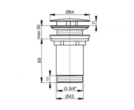 Слив для умывальника Ravak хром X01439 – изображение 2