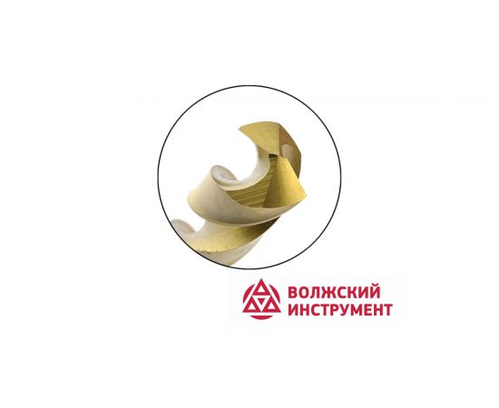 Сверло ц/х средняя серия с покрытием нитридом титана (5 мм; Р6М5-TiN; А) Волжский Инструмент 161754 – изображение 2