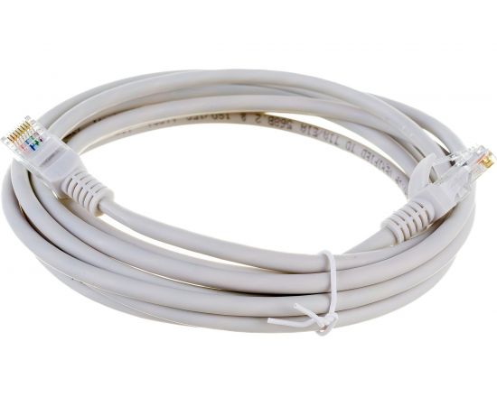 Патч-корд ExeGate UTP-RJ45-RJ45-5e-3M-LSZH-GY, UTP, cat.5e, 3м, серый 286384 – изображение 2