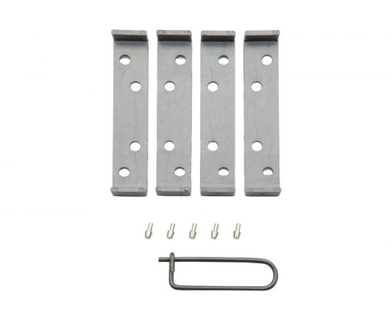 Барная пружинная петля двойного действия ALDEGHI LUIGI SPA 75х34х28 мм, цвет: оцинкованная сталь, к-т: 2 шт + ключ с декоративными шурупами 101AZ075B2 – изображение 2