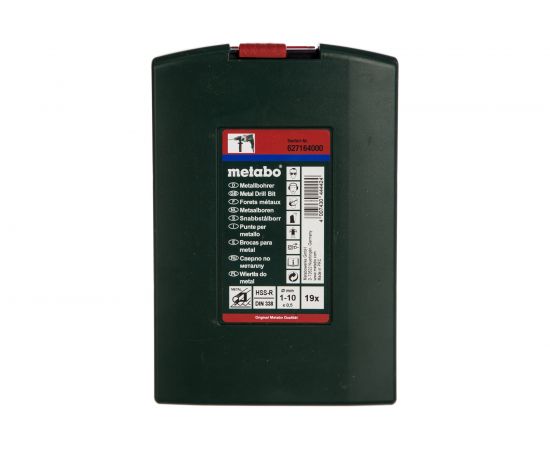 Набор сверл HSS-R по металлу 19 шт. (1-10 мм) Metabo 627164000 – изображение 3