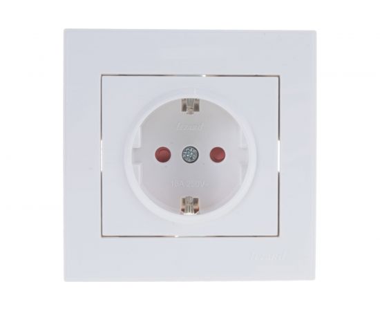 Розетка LEZARD RAIN с защитой от детей керамика белый 703-0202-124 – изображение 3