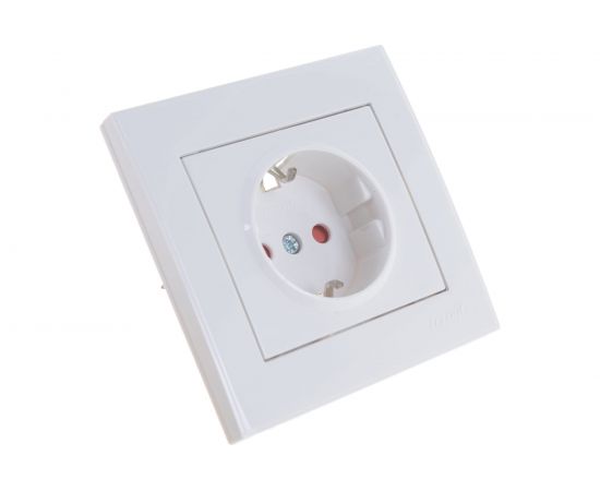 Розетка LEZARD RAIN с защитой от детей керамика белый 703-0202-124 – изображение 4