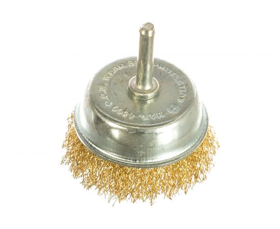 Щетка для дрели чашка (63 мм, латунированная проволока) Калибр 00000041869 