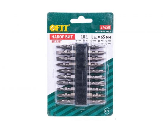 Биты (65 мм; 10 шт.) FIT 57650 