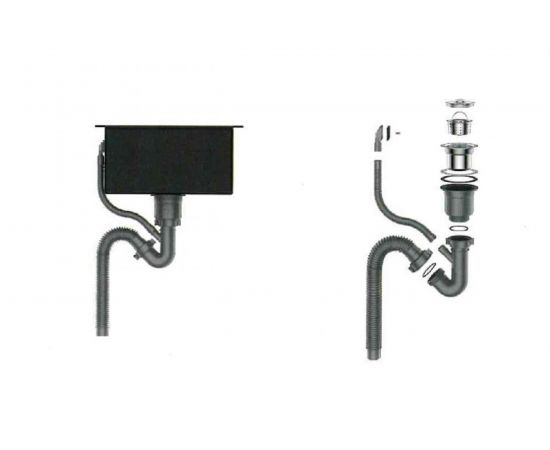 Кухонная мойка из нержавеющей стали Gerhans с PVD покрытием 37851B-L – изображение 2