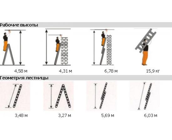 Двухсекционная лестница Эйфель Классик 2х12 – изображение 2