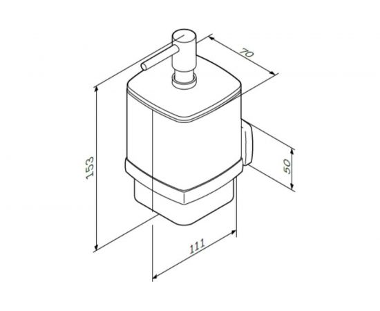 Стеклянный диспенсер для жидкого мыла с настенным держателем AM.PM Gem A9036900 – изображение 2