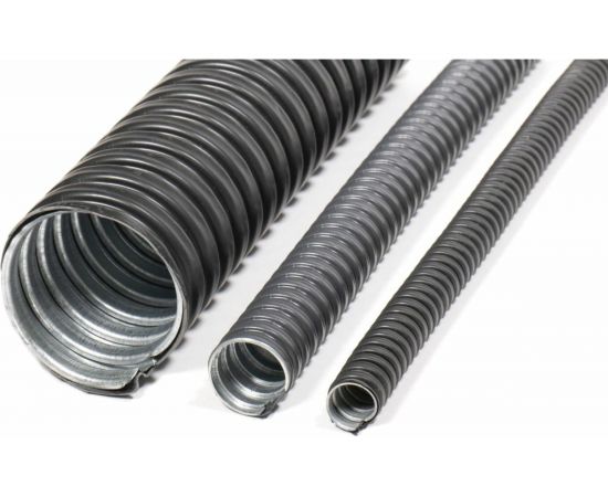 Металлорукав ЗЭТАРУС Р3-ЦП нг 15, в ПВХ изоляции, 20 метров/упаковка, чёрный, DIY zeta43021 – изображение 2