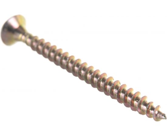 Потайной универсальный шуруп Метизный двор 3,5x40, желтый, 22 шт. 4607173900777 – изображение 3