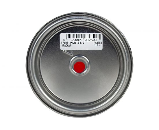 Грунт - эмаль PANZER по ржавчине 3 в 1 гладкая, красная, 1.9 кг 219851 – изображение 5