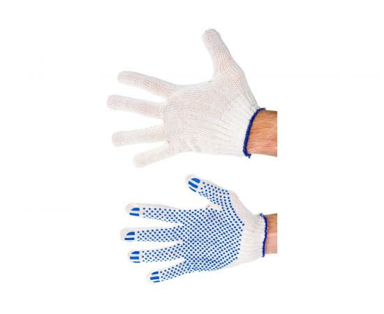 Хлопчатобумажные перчатки с ПВХ-точечным покрытием STARTUL р.9 ST7191 