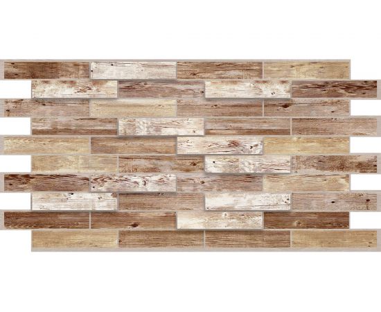 Панель стеновая декоративная ПВХ GRACE (10 шт, 98х490 мм, дерево дуб голландский) УТ000027065 