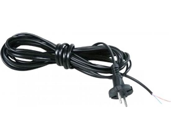 Шнур с плоской вилкой АБК-СИЛА ШВВП 2х0,75мм.кв. 2м чёрный 50067008 