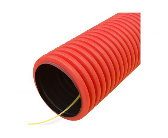 Гофрированная двустенная труба Промрукав ПНД гибкая тип 450 SN18 с/з красная д63 100м PR15.0025 