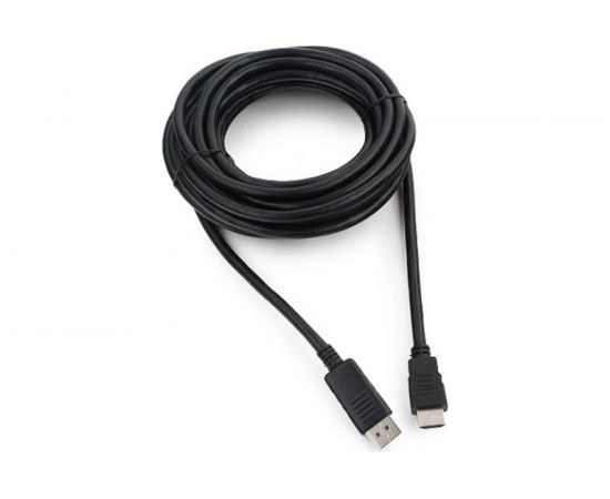 Кабель Cablexpert DisplayPort-HDMI, 20M/19M, 7.5м, черный, экран, пакет CC-DP-HDMI-7.5M 