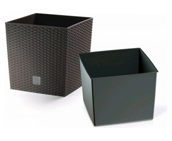 Кашпо для цветов 32 л венге, 2 предмета Prosperplast Rato Low DRTS325L-440U 