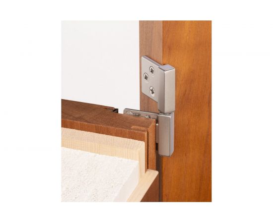 Дверная петля ALDEGHI LUIGI SPA накладная 38х32х12 мм, цвет: чёрный матовый, к-т: 1 шт. + монтажный набор 143NO032_Q – изображение 2