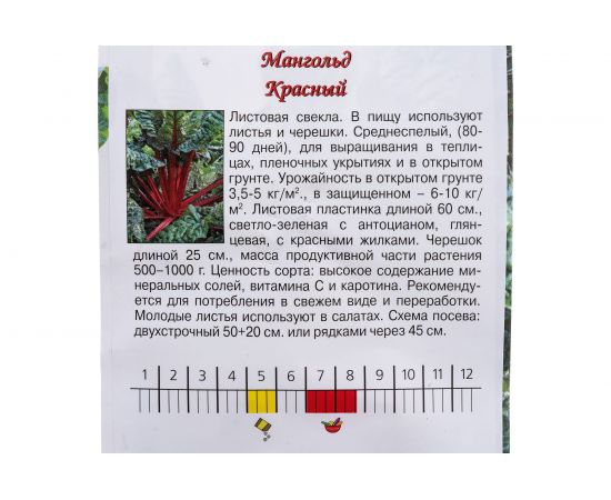Семена Агрони Мангольд КРАСНЫЙ 1536 – изображение 2