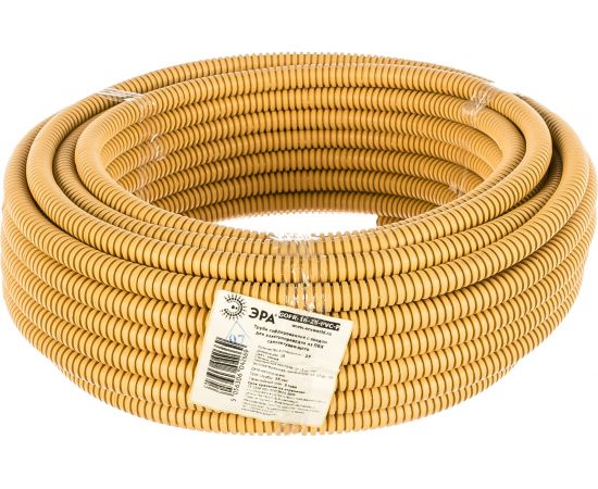 Гофрированная труба ЭРА ПВХ сосна d 16мм с зонд. легкая 25м Б0043211 – изображение 2