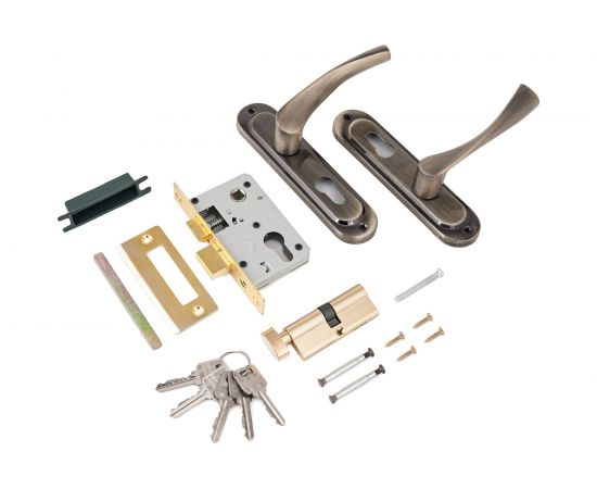 Врезной замок Стандарт с/руч 103/50B вертушка AB старая бронза 4 847 – изображение 2