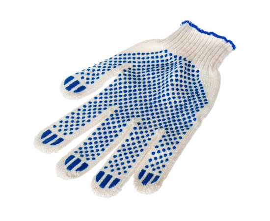 Хлопчатобумажные перчатки с ПВХ-точечным покрытием STARTUL р.9 ST7191 – изображение 2