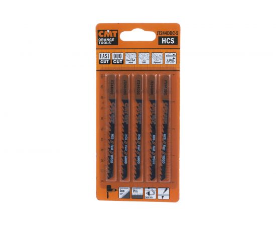 Пилки лобзиковые по дереву (100/75 мм; шаг 4 мм) 5 шт. CMT JT244DDC-5 – изображение 2
