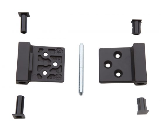 Дверная петля ALDEGHI LUIGI SPA накладная 38х32х12 мм, цвет: чёрный матовый, к-т: 1 шт. + монтажный набор 143NO032_Q – изображение 3