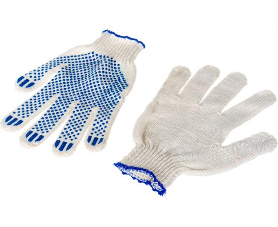 Хлопчатобумажные перчатки с ПВХ-точечным покрытием STARTUL р.9 ST7191 – изображение 3