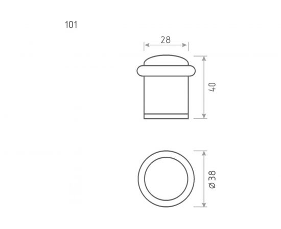 Дверной ограничитель НОРА-М 101 ст.бронза 7229 – изображение 3