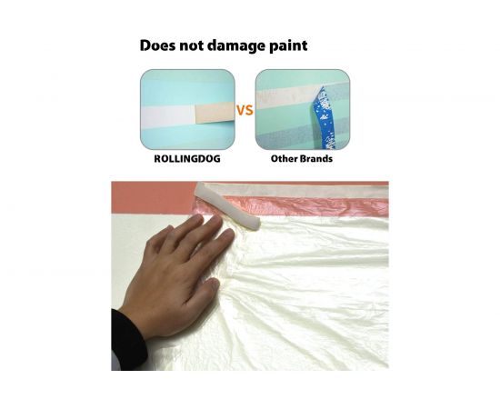 Укрывная пленка с малярной лентой ROLLINGDOG 0,55 м х 30 м 80046 – изображение 3