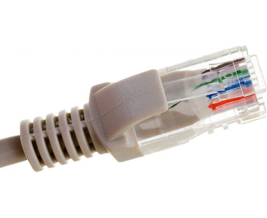Патч-корд ExeGate UTP-RJ45-RJ45-5e-CU-2M-GY, UTP, cat.5e, 2м, медь, серый 282012 – изображение 3