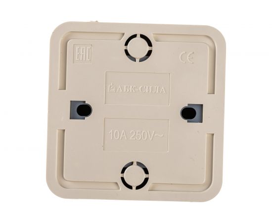 1-клавишный выключатель АБК-СИЛА с подсветкой 10А "АЛЬТАИР" слоновая кость 5400106 – изображение 3