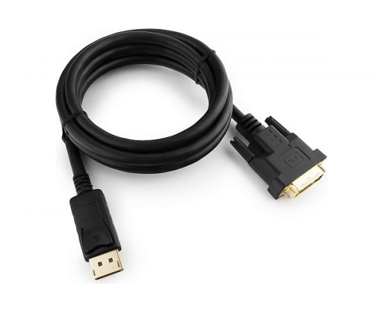 Кабель DisplayPort-DVI Cablexpert, 1.8м, 20M/25M, черный, экранированный, пакет, CC-DPM-DVIM-6 