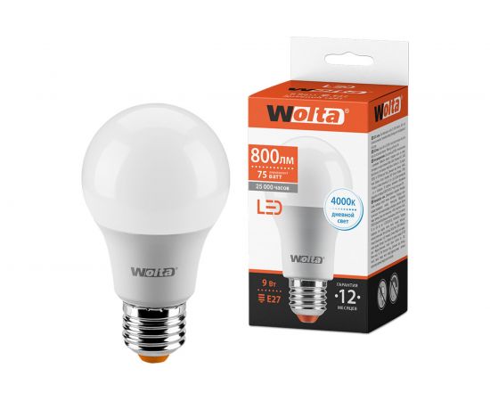Лампа WOLTA LED 25S60BL9E27 