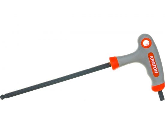 Шестигранный Т-образный ключ с шаром 6 мм Кратон INDUSTRIAL 2 19 03 008 