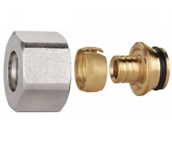 Обжимной коллекторный соединитель EUROS евроконус для PEX трубы O20x2 - 3/4" EU.ST3288040 20x2x34_k 