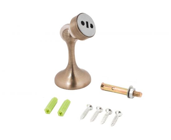 Магнитный ограничитель Стандарт 102 AB (европакет; прямой; старая бронза) 12584 