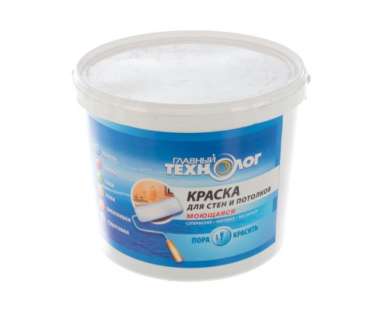 Краска для стен и потолков НОВБЫТХИМ моющаяся супербелая 7кг 1/2 НБХ 29466 