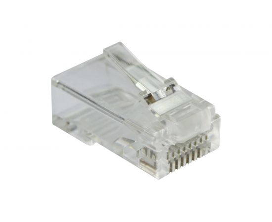 Коннектор LANMASTER RJ45, тип EZ 8P8C, UTP, cat.5e, универсал, со вставкой, 100 шт LAN-EZ45-8P8C/U5E-100 