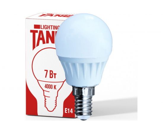 Светодиодная лампа TANGO 7W E14 шарик 4000K 220V LED G45-7W-E14-W 1004964 