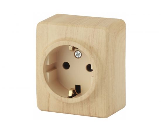 Розетка ЭРА 11220411, 2PE, Schuko, со шторками, 16A, 250В, IP20, ОУ, Эксперт Б0020690 