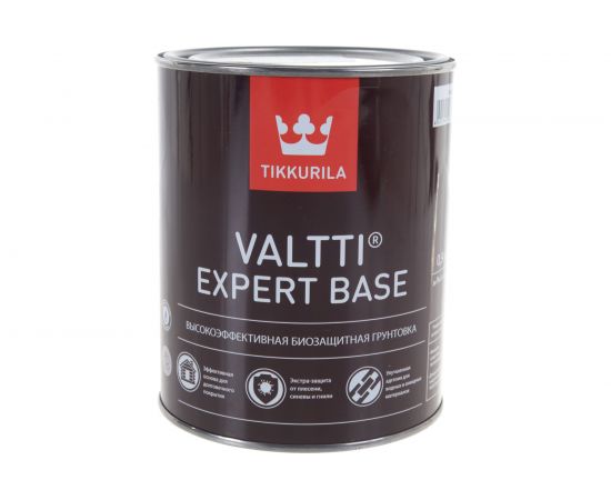 Высокоэффективная биозащитная грунтовка TIKKURILA VALTTI EXPERT BASE 0,9л 700009578 – изображение 2