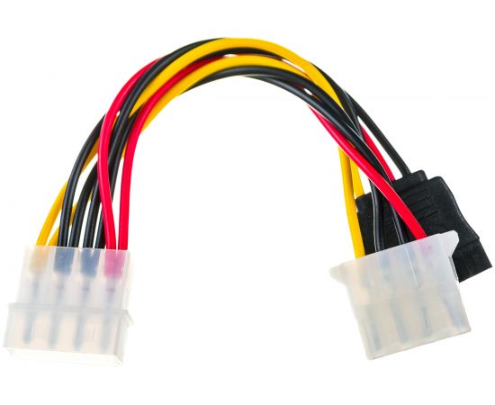Кабель питания SATA Cablexpert molex 4pin/molex4pin+sata 15pin, 15см, на 2 устройства CC-SATA-PSY2 – изображение 2
